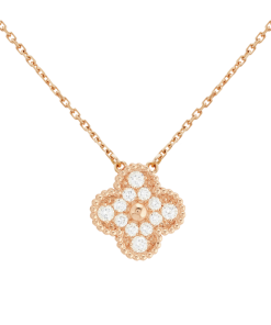 18K Sweet Alhambra Diamond Necklace
