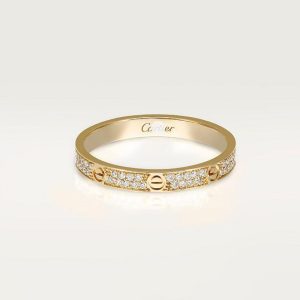 18K Love Diamond-Paved 3mm Ring