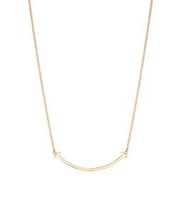 18K T Smile Pendant Necklace