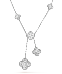 18K Magic Alhambra Six Motifs Diamonds Necklace