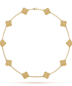 18K Vintage Alhambra 10 Motifs Necklace