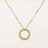 18K Love Diamond-Paved Necklace