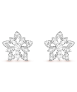 18k Lotus Openwork Earrings