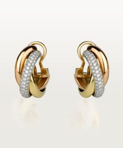 18k Trinity Diamond Earrings