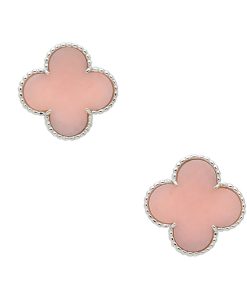 18k Magic Alhambra Pink Opale Earrings