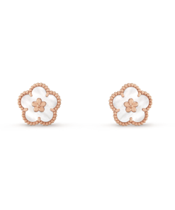 18k Lucky Spring Plum Blossom Earrings