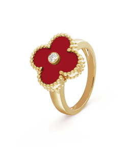 18K Vintage Alhambra Carnelian Ring