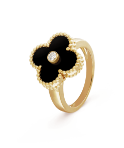 18K Vintage Alhambra Black Ring