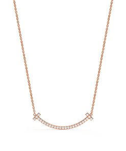18K T Medium Diamond Pendant Necklace