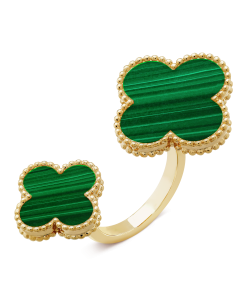 18K Magic Alhambra Malachite Ring