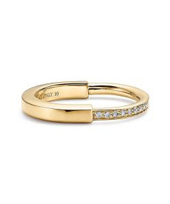 18K T Lock Diamonds Yellow Gold Ring