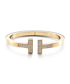 18K T Diamond Square Bracelet