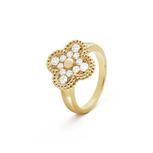 18K Vintage Alhambra Diamonds Ring