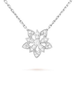 18K Lotus Openwork Pendant Necklace