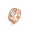 18K Perlée Diamonds Five Rows Ring