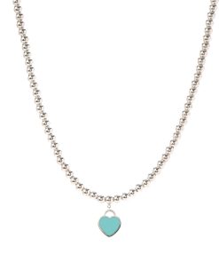 18K Return to Heart Tag Bead Necklace
