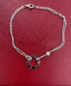 18K 2 Diamonds Love Bracelet