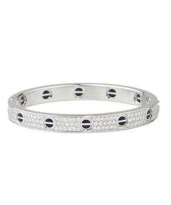 18K Diamond-paved Ceramic  Love Bracelet