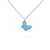 18K Sweet Alhambra Blue Butterfly Necklace