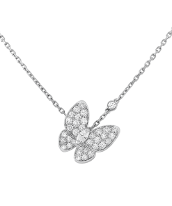 18K Two Butterfly Necklace