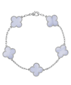 18K Vintage Alhambra Five Motifs Chalcedony Bracelet