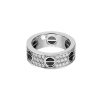 18K White Gold Love Diamonds Ceramic Ring