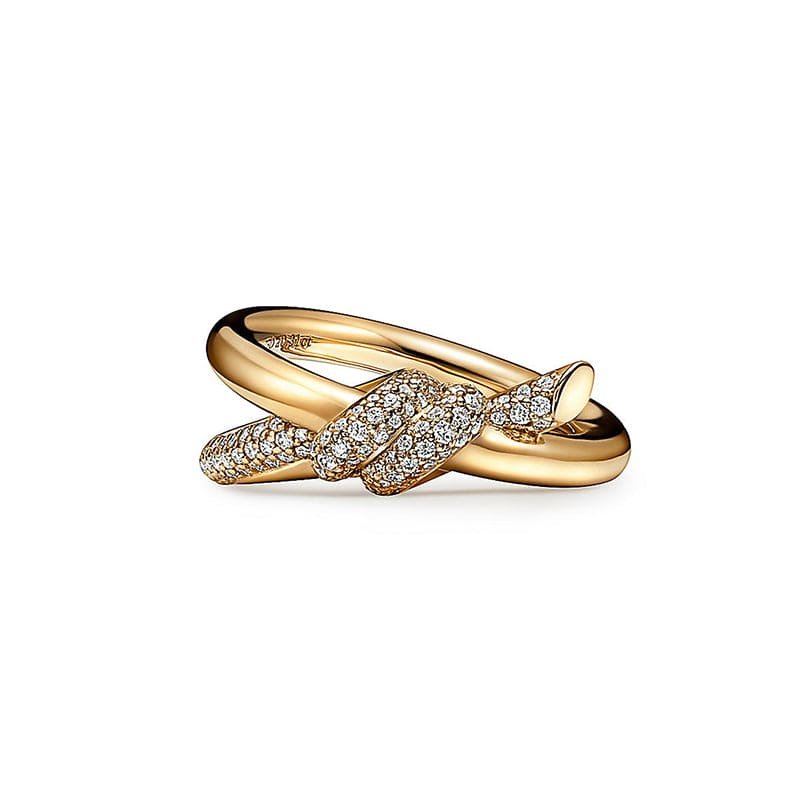 18KYellowGoldKnotDoubleRowRing_0023b4e6-10ce-4092-bb64-a622eab71d8e 18K Yellow Gold Knot Double Row Diamonds Ring