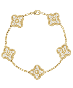 18K Vintage Alhambra Diamonds Bracelet