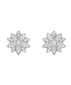 18k Lotus One Flowers Small Earrings