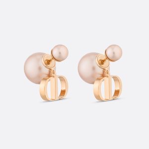 18k Gold Tribales Pink Pearl Earrings