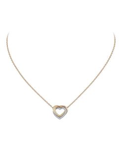 18K Trinity Heart Diamond Necklace