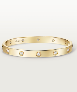18K 10 Diamonds Love Bracelet