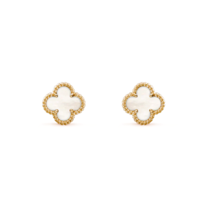CLOVER MEDIUM GOLD MOP STUD EARRINGS