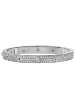 18K Diamond-paved 10 Big Diamonds Love Bracelet