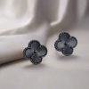 18K Vintage Alhambra Black Earrings