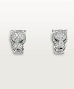 18k Panthère De Diamond Earrings