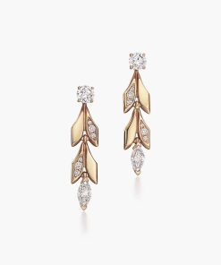 18K T Victoria Vine Convertible Drop Earrings