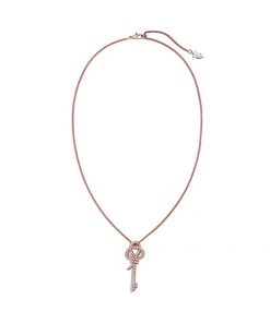 18K T Keys Woven Diamonds Large Necklace