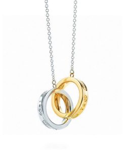 18K T 1837 Interlocking Circles Pendant Necklace