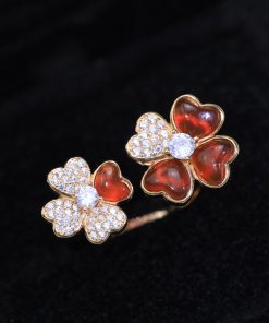 18K Cosmos Between the Finger Diamond Ring