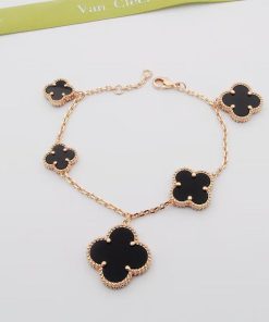 18K Magic Alhambra Five Black Motifs Bracelet