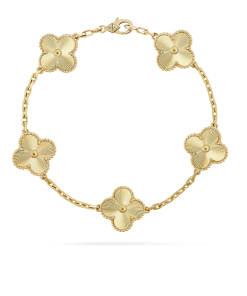 18K Vintage Alhambra Five Motifs Clover Bracelet